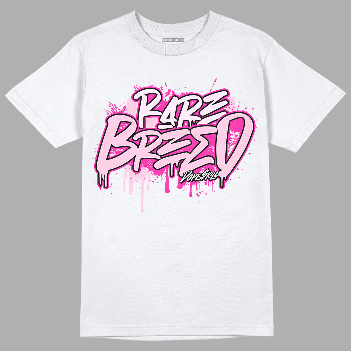 Triple Pink Dunk Low DopeSkill T-Shirt Rare Breed Graphic - White 