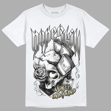 Jordan 4 Retro SE Craft Photon Dust DopeSkill T-Shirt Money On My Mind Graphic Streetwear   - White 