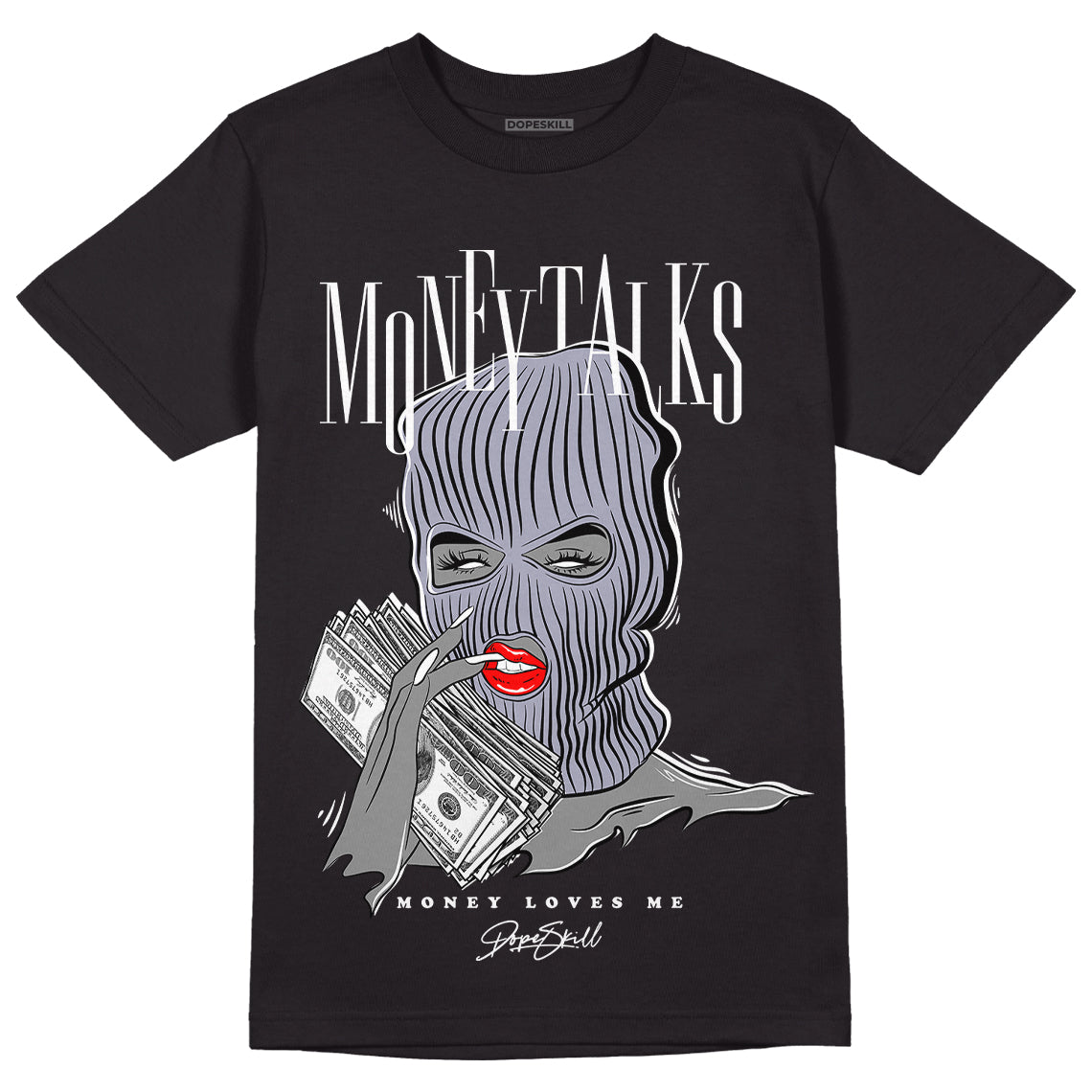 Jordan 13 Retro 'Black Flint' DopeSkill T-Shirt Money Talks Graphic Streetwear - black