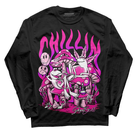 Triple Pink Dunk Low DopeSkill Long Sleeve T-Shirt Chillin Graphic - Black