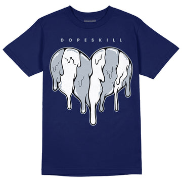 Midnight Navy 11s DopeSkill T-shirt Slime Drip Heart Graphic