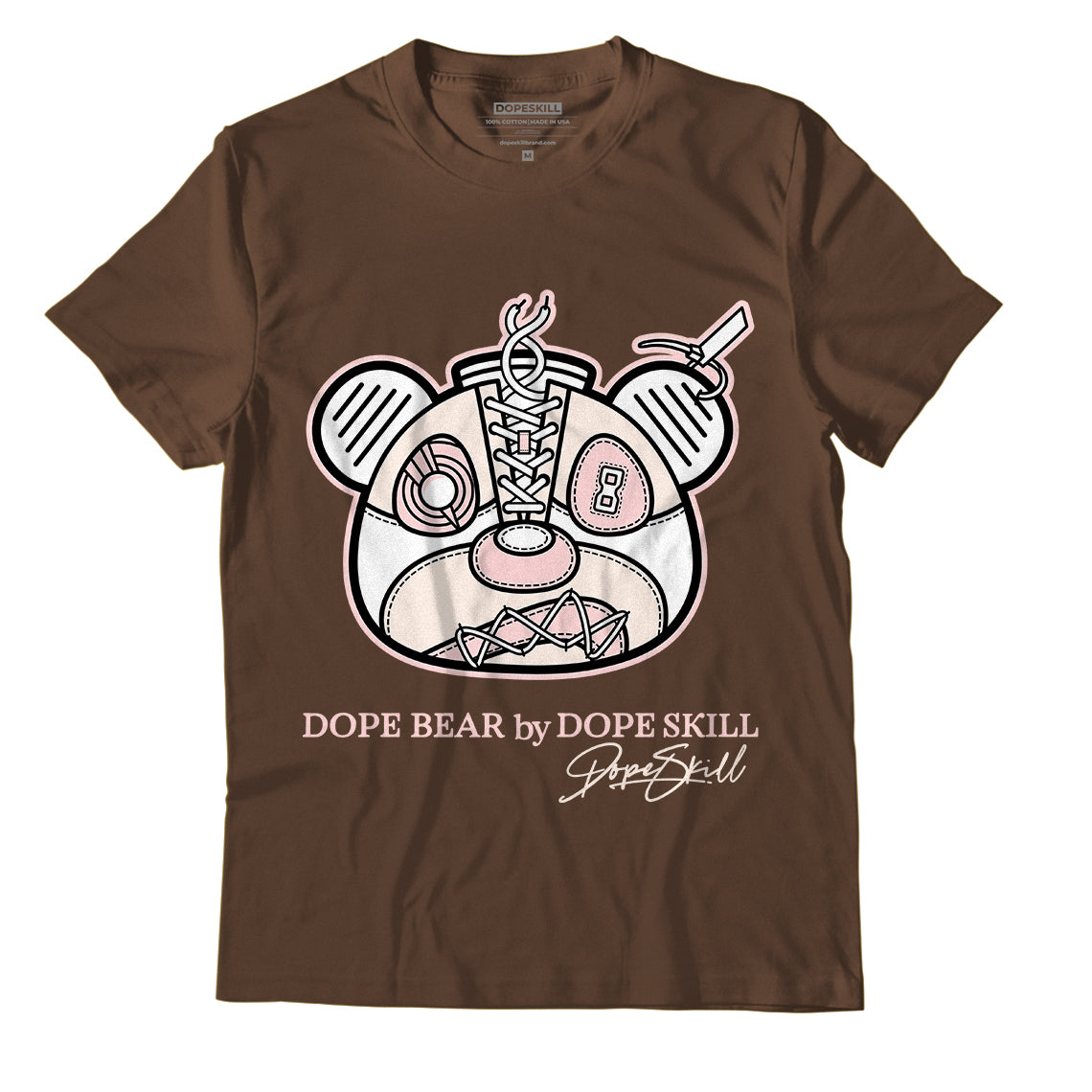 Jordan 3 Neapolitan DopeSkill Dark Mocha T-shirt Sneaker Bear Head Graphic