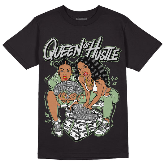 Seafoam 4s DopeSkill T-Shirt Queen Of Hustle Graphic - Black