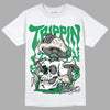 Jordan 2 Retro Lucky Green DopeSkill T-Shirt Trippin Graphic Streetwear - White 