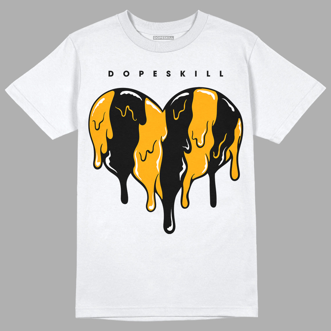 Black Taxi 12s DopeSkill T-Shirt Slime Drip Heart Graphic -  White 