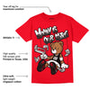 Red Thunder 4s DopeSkill Red T-shirt Money Is Our Motive Bear Graphic