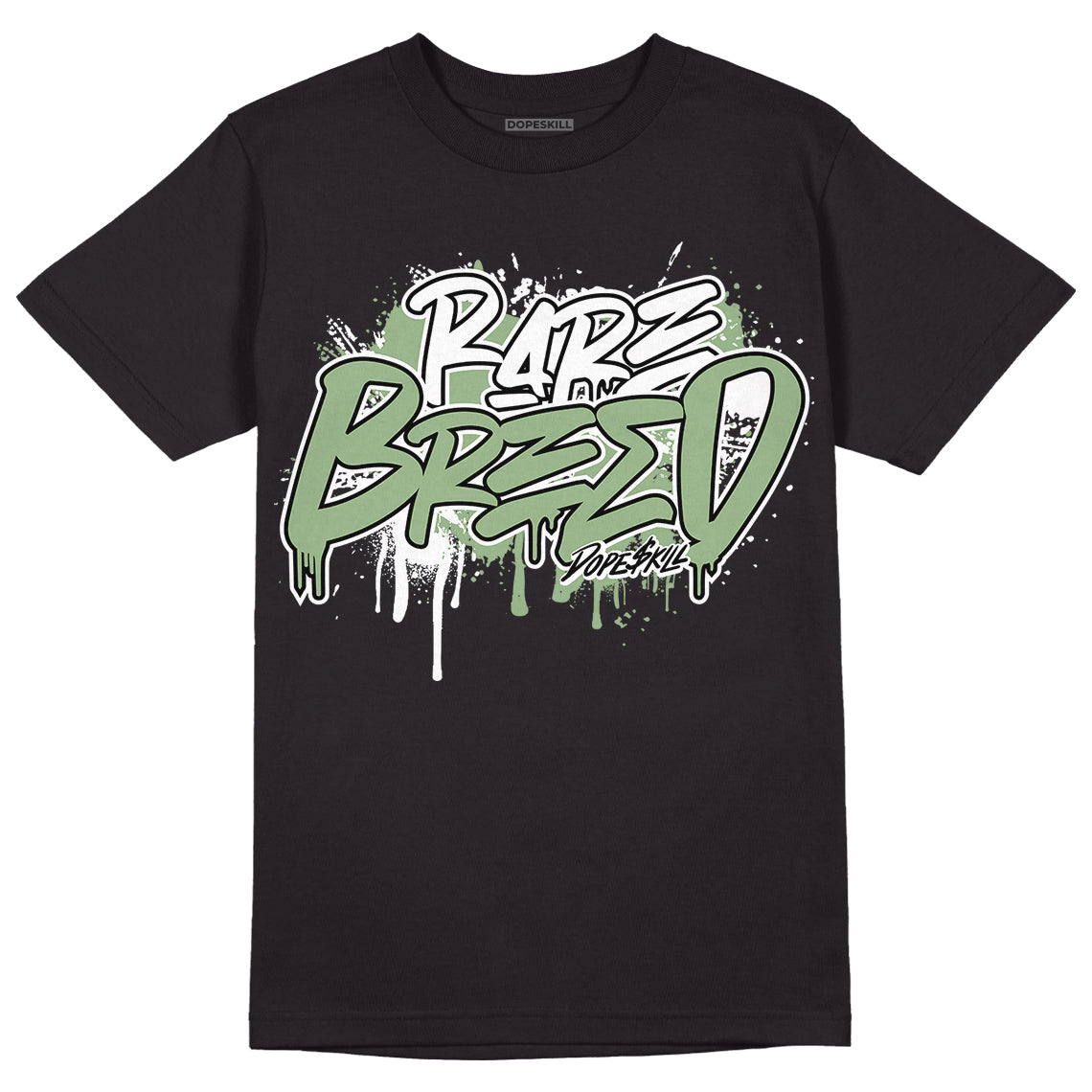 Seafoam 4s DopeSkill T-Shirt Rare Breed Graphic - Black 