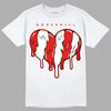 Dunk Low Gym Red DopeSkill T-Shirt Slime Drip Heart Graphic - White 