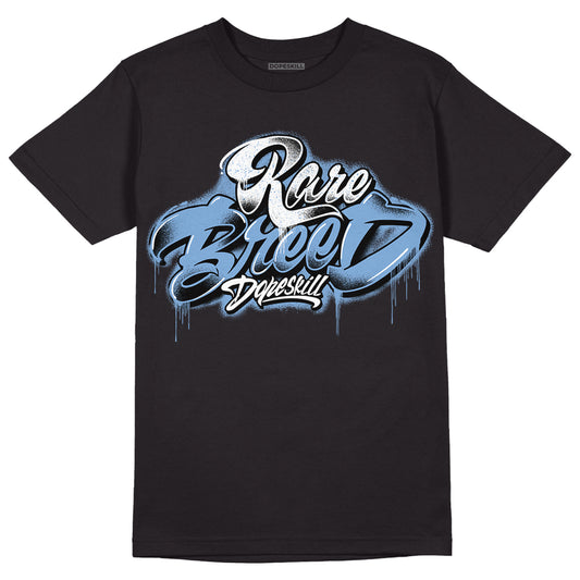 Jordan 5 Retro University Blue DopeSkill T-Shirt Rare Breed Type Graphic Streetwear - Black