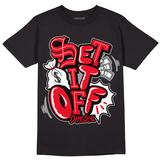 Red Thunder 4s DopeSkill T-Shirt Set It Off Graphic