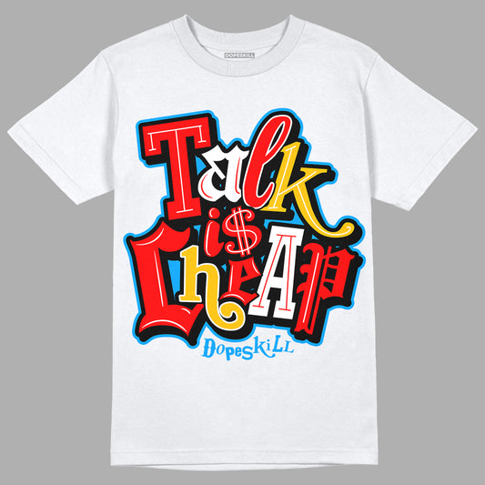 Fruity Pebbles Dunks DopeSkill T-Shirt Talk Is Chip Graphic - White 