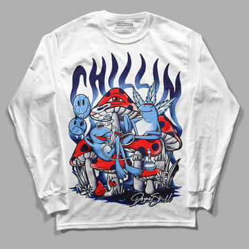 UNC 6s DopeSkill Long Sleeve T-Shirt Chillin Graphic - White 