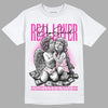 Triple Pink Dunk Low DopeSkill T-Shirt Real Lover Graphic - White 