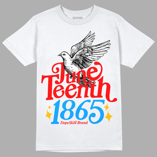 Nike Dunk Low x LeBron James 'Fruity Pebbles' DopeSkill T-Shirt Juneteenth 1865 Graphic Streetwear - White