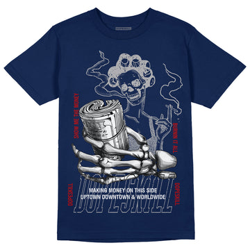 Midnight Navy 4s DopeSkill Midnight Navy T-shirt Show Me The Money Graphic