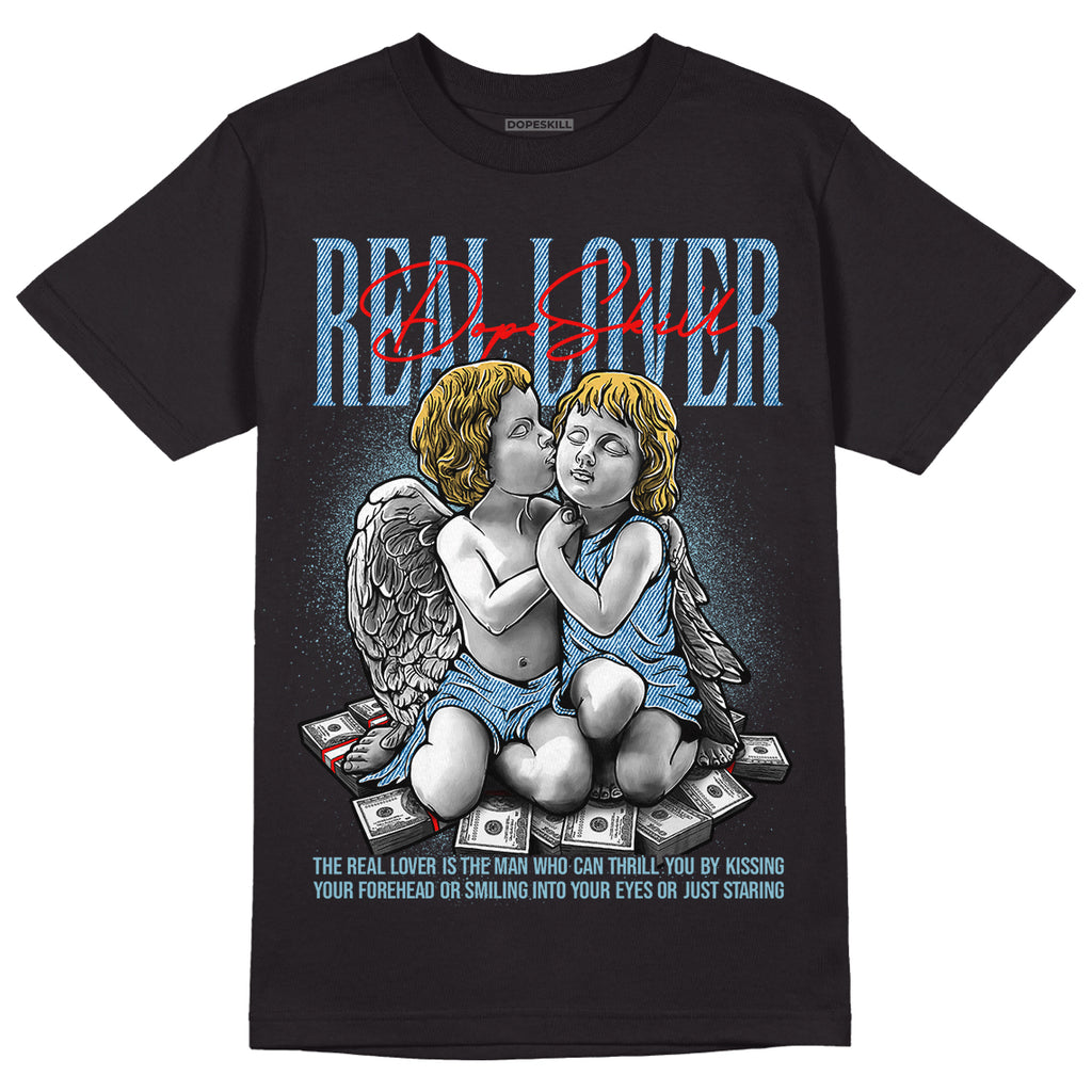 Denim 1s Retro High DopeSkill T-Shirt Real Lover Graphic - Black
