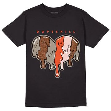 Jordan 3 “Desert Elephant” DopeSkill T-Shirt Slime Drip Heart Graphic - Black