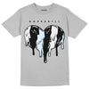 Black Metallic Chrome 6s DopeSkill Metallic Silver T-shirt Slime Drip Heart Graphic