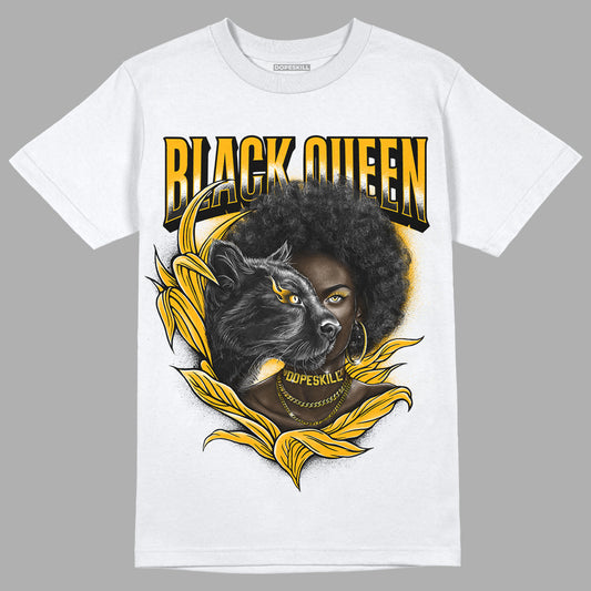 Goldenrod Dunk DopeSkill T-Shirt New Black Queen Graphic - White