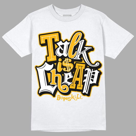 Goldenrod Dunk DopeSkill T-Shirt Talk Is Chip Graphic - White 