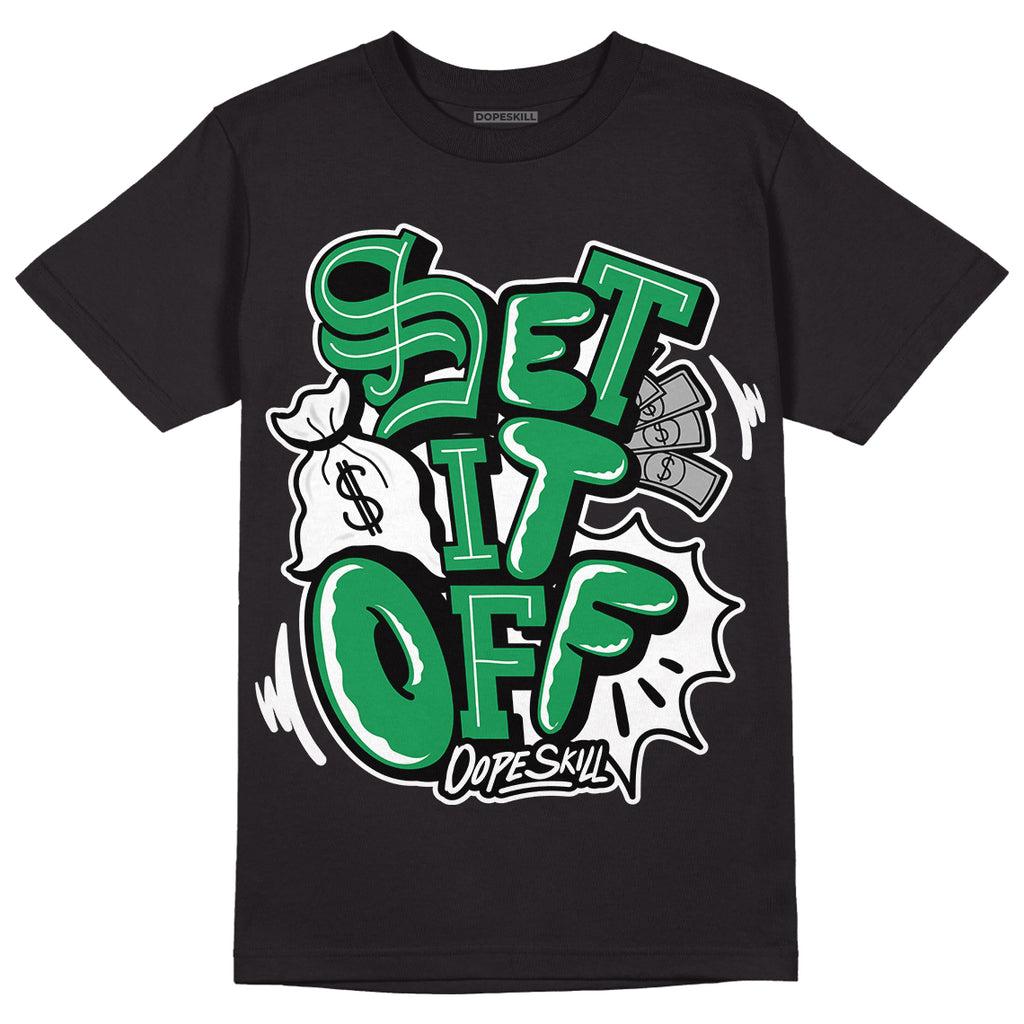 Jordan 6 Rings "Lucky Green" DopeSkill T-Shirt Set It Off Graphic Streetwear - Black