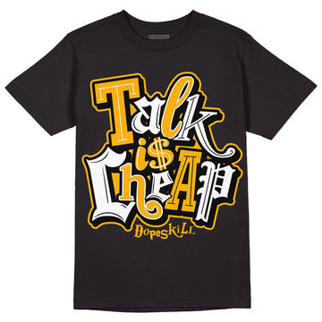 Goldenrod Dunk DopeSkill T-Shirt Talk Is Chip Graphic - Black