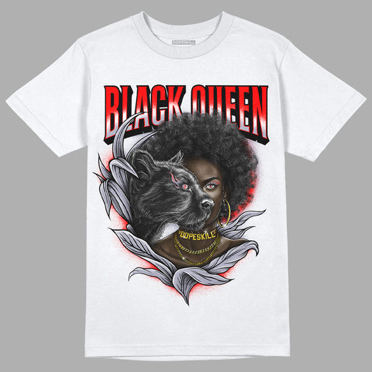 Jordan 13 Retro 'Black Flint' DopeSkill T-Shirt New Black Queen Graphic Streetwear - White