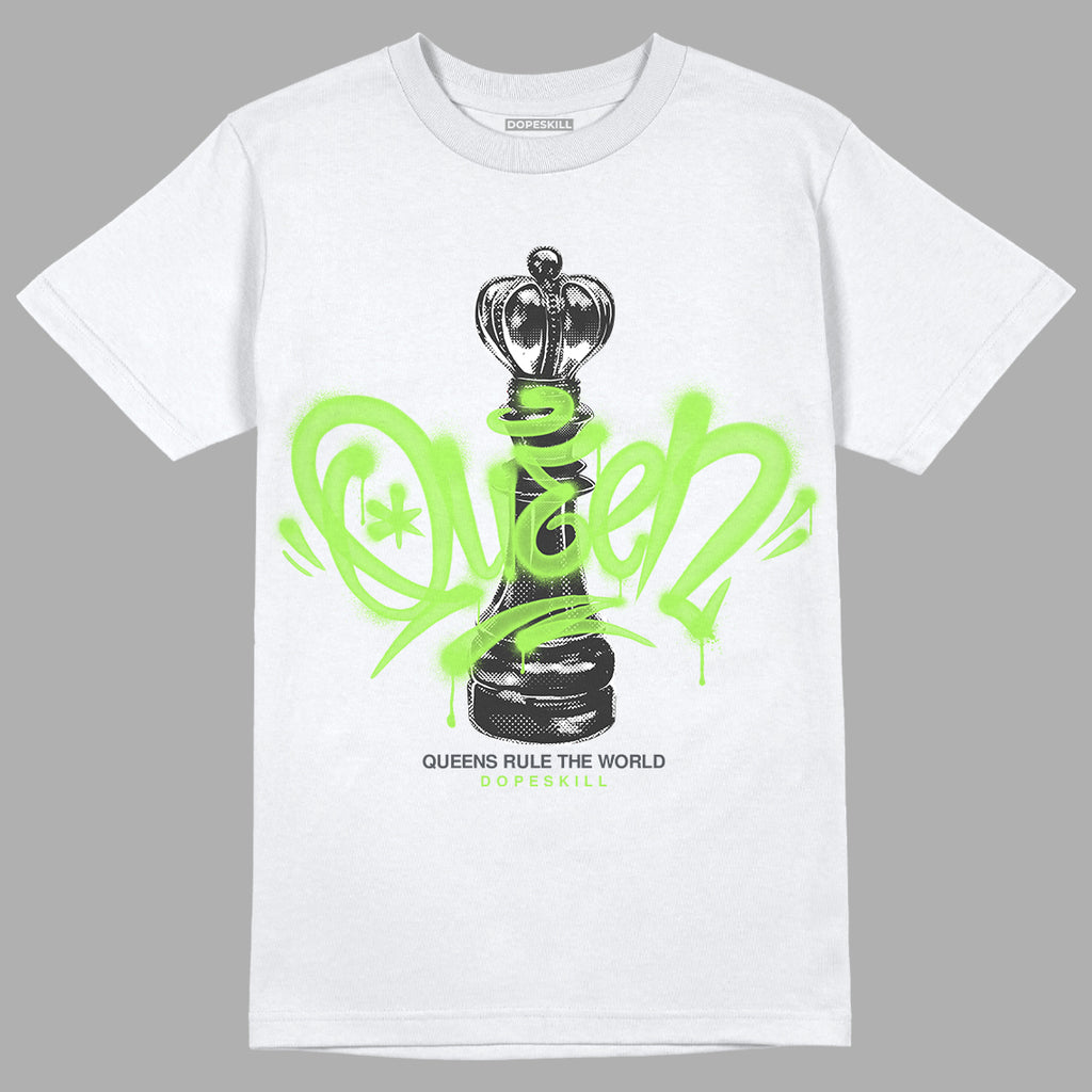 Jordan 5 "Green Bean" DopeSkill T-Shirt Queen Chess Graphic Streetwear - White