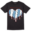 Denim 1s Retro High DopeSkill T-Shirt Slime Drip Heart Graphic - Black
