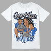 True Blue 1s DopeSkill T-Shirt Queen Of Hustle Graphic - White