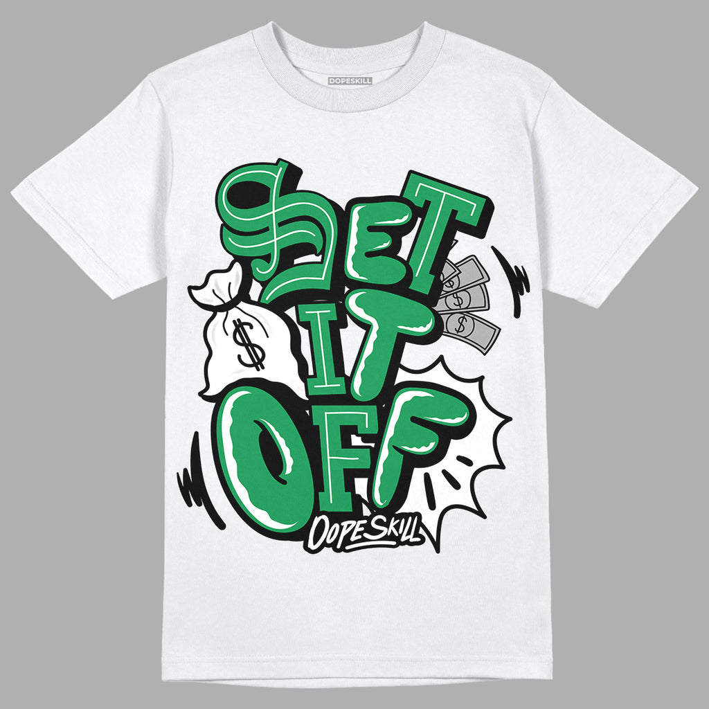 Jordan 6 Rings "Lucky Green" DopeSkill T-Shirt Set It Off Graphic Streetwear - White 