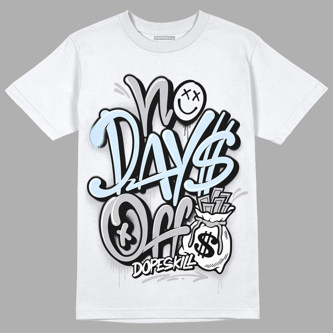 Jordan 11 Retro Low Cement Grey DopeSkill T-Shirt No Days Off Graphic Streetwear - White