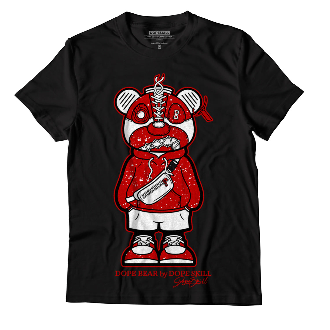 Jordan 6 “Red Oreo” DopeSkill T-Shirt Sneaker Bear Graphic - Black