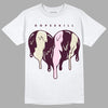 Dunk Low Night Maroon and Medium Soft Pink DopeSkill T-Shirt Slime Drip Heart Graphic Streetwear - White 