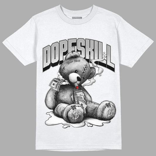 Jordan 12 Stealth DopeSkill T-Shirt Sick Bear Graphic - White 