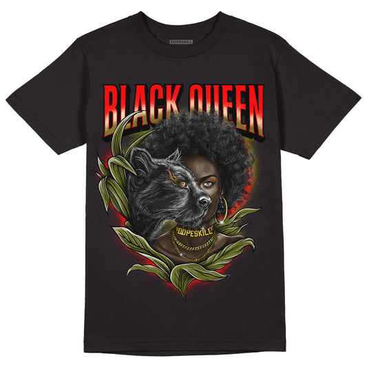 Travis Scott x Jordan 1 Low OG “Olive” DopeSkill T-Shirt New Black Queen Graphic Streetwear - Black