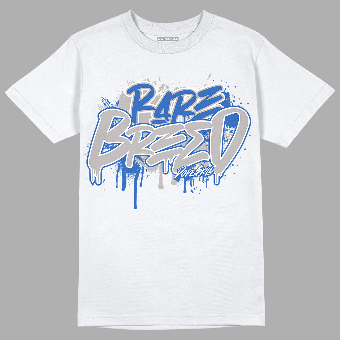 True Blue 1s DopeSkill T-Shirt Rare Breed Graphic - White