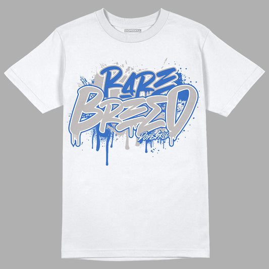 True Blue 1s DopeSkill T-Shirt Rare Breed Graphic - White