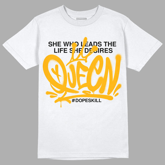 Goldenrod Dunk DopeSkill T-Shirt Queen Graphic - White