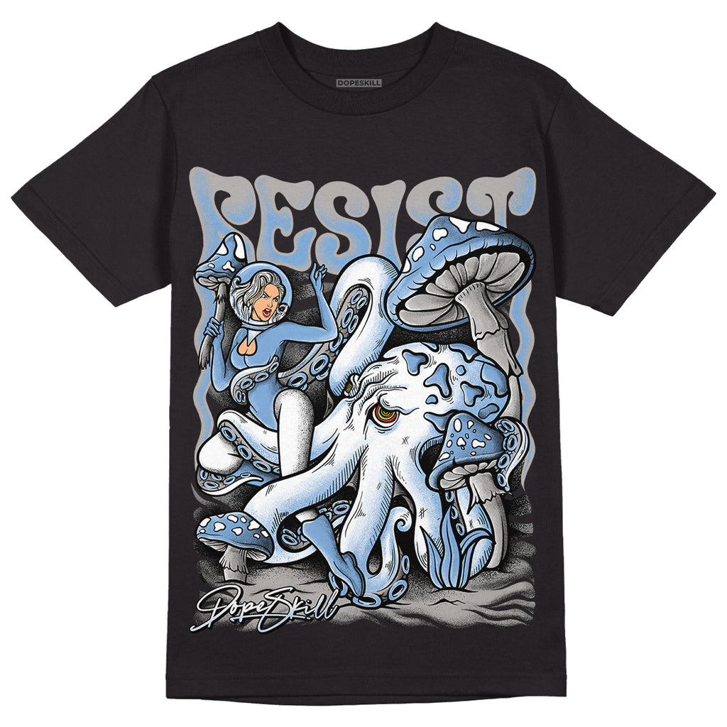 Jordan 5 Retro University Blue DopeSkill T-Shirt Resist Graphic Streetwear - Black