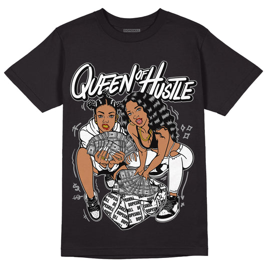 Jordan 1 High 85 Black White DopeSkill T-Shirt Queen Of Hustle Graphic Streetwear  - Black 