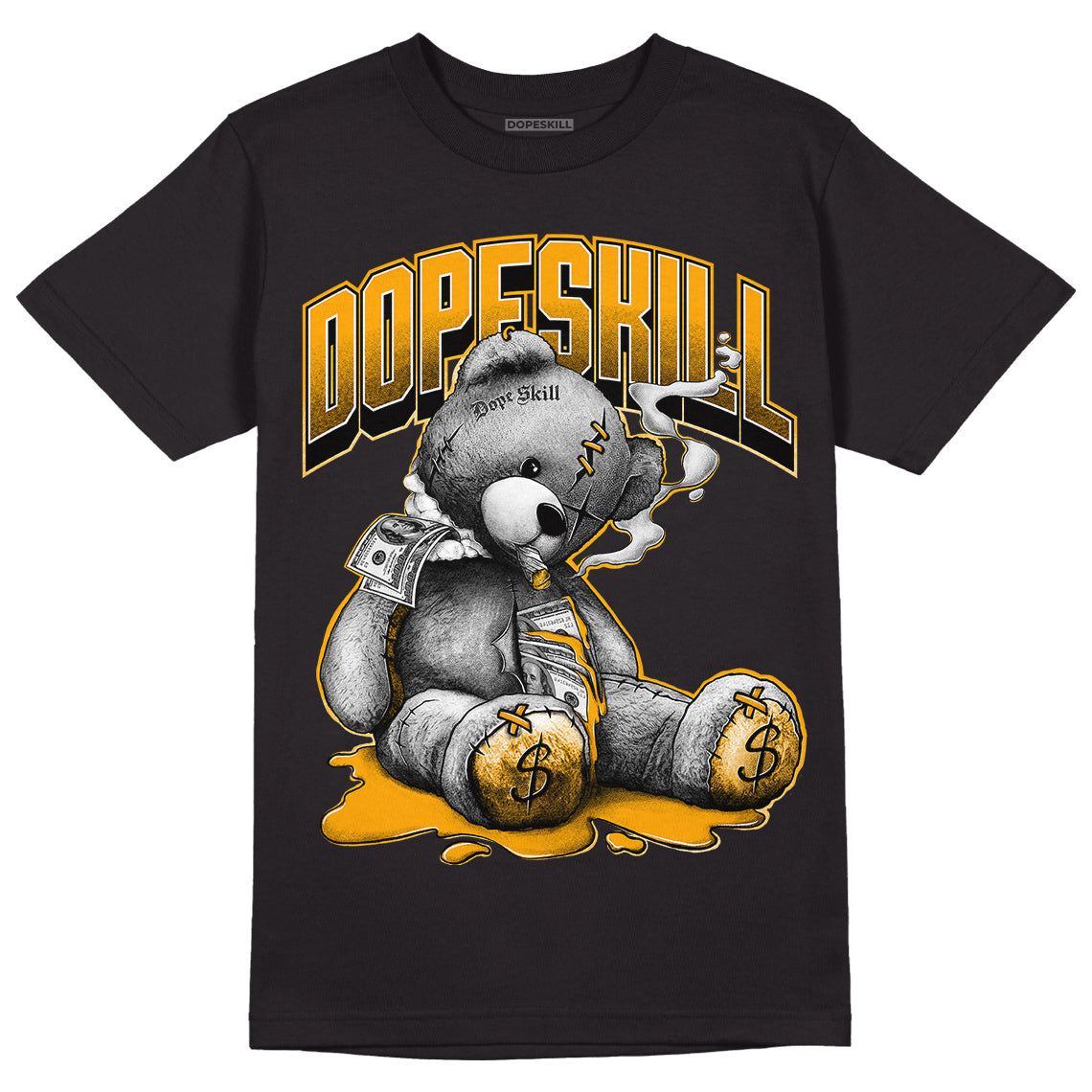 Black Taxi 12s DopeSkill T-Shirt Sick Bear Graphic - Black 