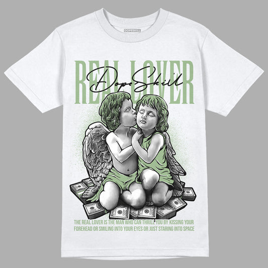 Seafoam 4s DopeSkill T-Shirt Real Lover Graphic - White 