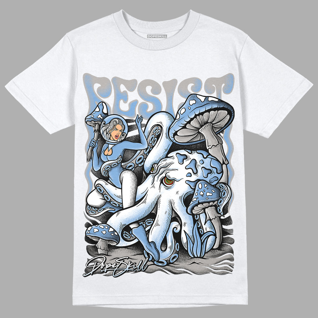 Jordan 5 Retro University Blue DopeSkill T-Shirt Resist Graphic Streetwear - White