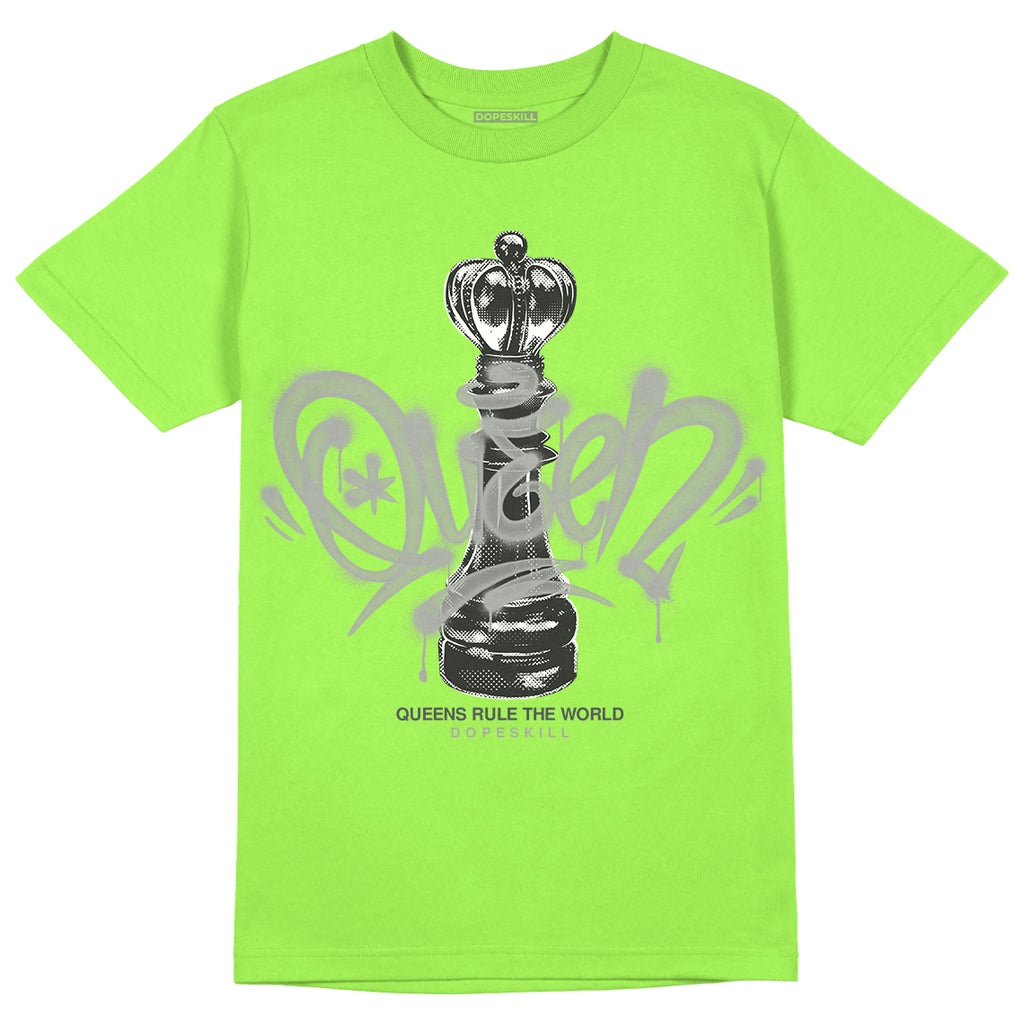 Jordan 5 "Green Bean" DopeSkill Green Bean T-Shirt Queen Chess Graphic Streetwear