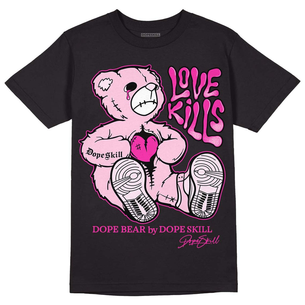 Triple Pink Dunk Low DopeSkill T-Shirt Love Kills Graphic - Black
