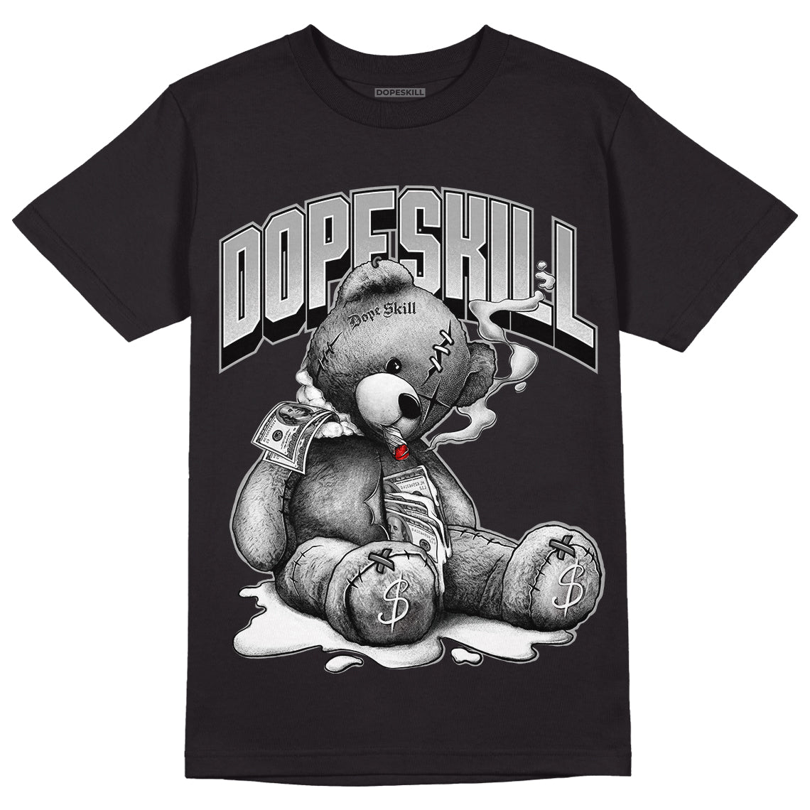 Jordan 1 High Stealth DopeSkill T-Shirt Sick Bear Graphic - Black 