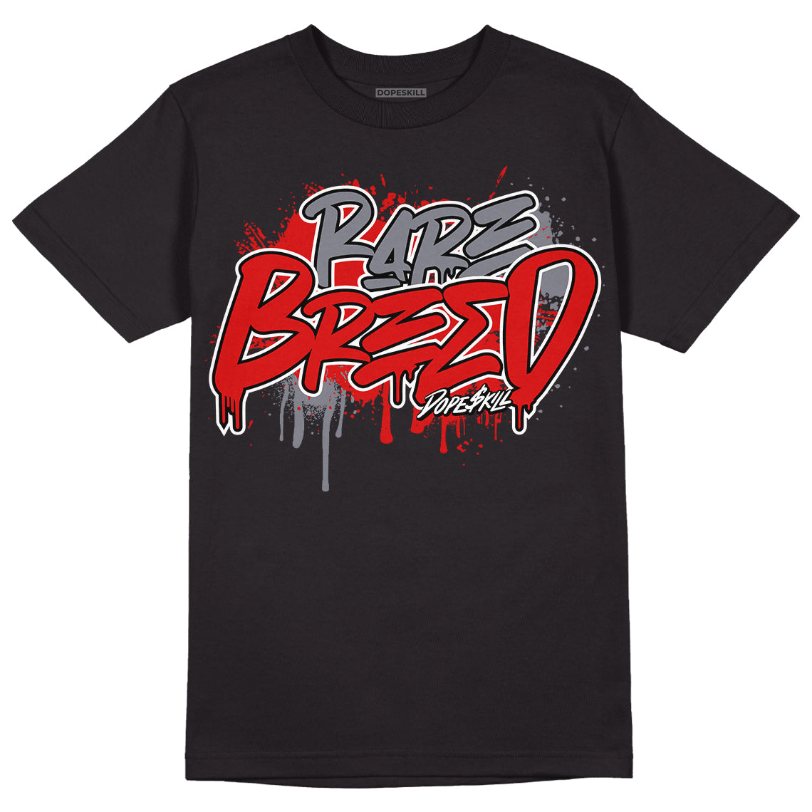 Gym Red 9s DopeSkill T-Shirt Rare Breed Graphic - Black