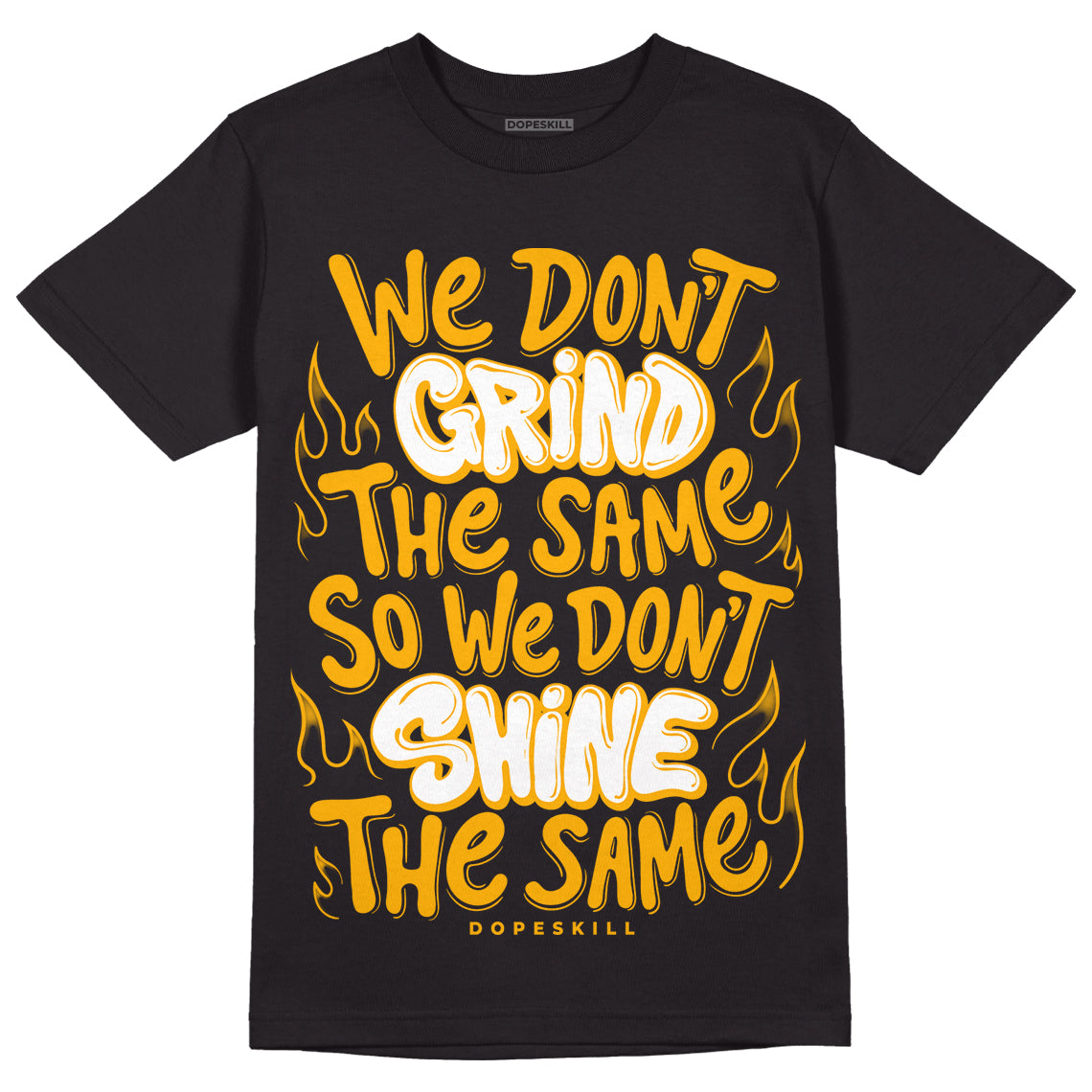 Goldenrod Dunk DopeSkill T-Shirt Grind Shine Graphic - Black