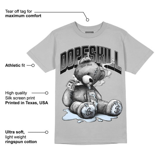 Black Metallic Chrome 6s DopeSkill Metallic Silver T-shirt Sick Bear Graphic